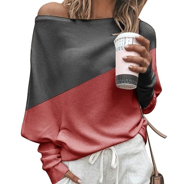 hoodie jumper blouse long sleeve casual pullover one shoulder fashion loose women autumn sweater soft hit color, White
hoodie jumper blouse long sleeve casual pullover one shoulder fashion loose women autumn sweater soft hit color, White