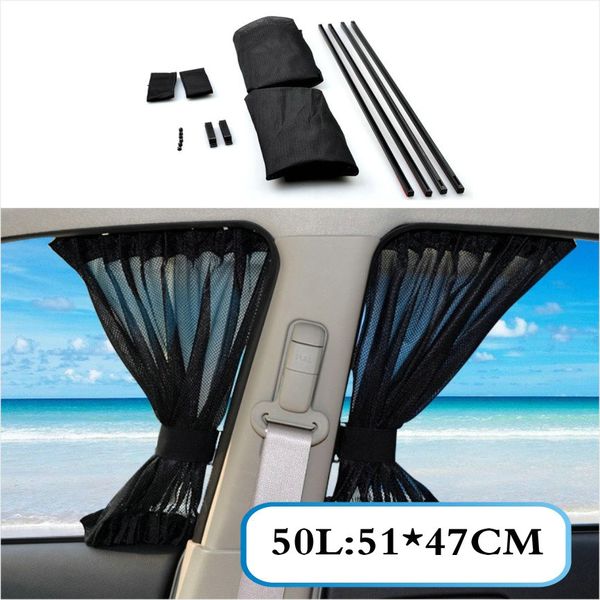 2 x update 50l 51*47cm car styling adjustable vehicles elastic auto car side window sunshade curtain - black/beige/gray
2 x update 50l 51*47cm car styling adjustable vehicles elastic auto car side window sunshade curtain - black/beige/gray