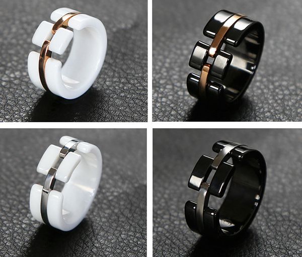 new arrival silver ceramic rings for women men zircon inlay black&white ceramic wedding rings unique design, Golden;silver
new arrival silver ceramic rings for women men zircon inlay black&white ceramic wedding rings unique design, Golden;silver