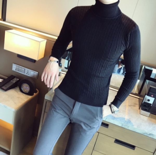 winter autumn men's turtleneck sweater slim version of solid color twist kintted sweater bottoming pullover men's sweater -2xl, White;black
winter autumn men's turtleneck sweater slim version of solid color twist kintted sweater bottoming pullover men's sweater -2xl, White;black