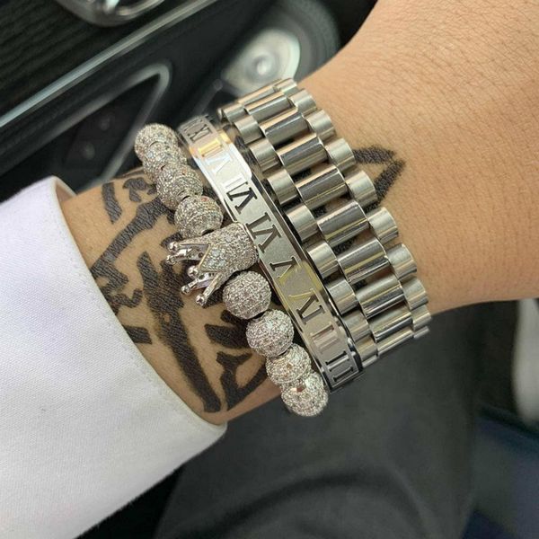 2019 luxury crown charm men bracelet sets pave cz multi-piece set braided macrame bracelet for men fashion jewelry gift, Golden;silver
2019 luxury crown charm men bracelet sets pave cz multi-piece set braided macrame bracelet for men fashion jewelry gift, Golden;silver