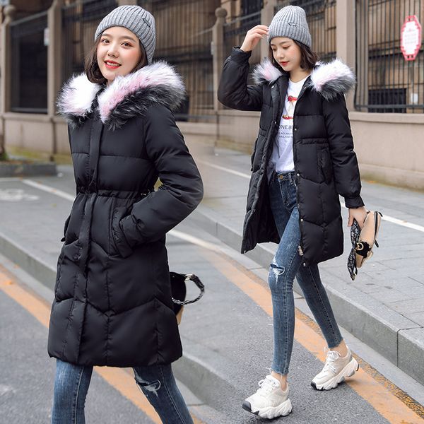 abrigos mujer invierno 2019 hooded ladies coat mid-long coats parka fur winter jacket women winter thick jacket women, Black
abrigos mujer invierno 2019 hooded ladies coat mid-long coats parka fur winter jacket women winter thick jacket women, Black