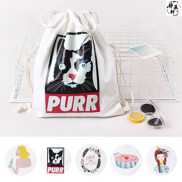 original fresh literary printed canvas summer bag portable female travel drawstring bag student explosion handbag
original fresh literary printed canvas summer bag portable female travel drawstring bag student explosion handbag