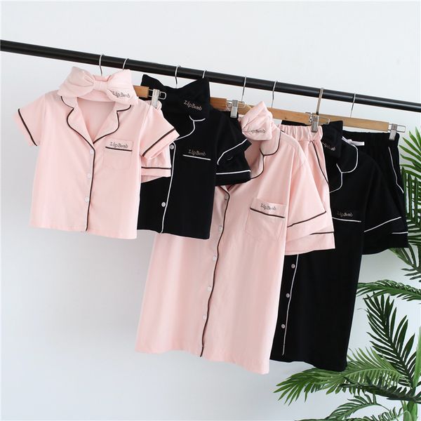 qweek women pajamas cotton kids pyjama female parent-child family home wear short sleeve pink sleepwear soft women pijama cute, Black;red
qweek women pajamas cotton kids pyjama female parent-child family home wear short sleeve pink sleepwear soft women pijama cute, Black;red