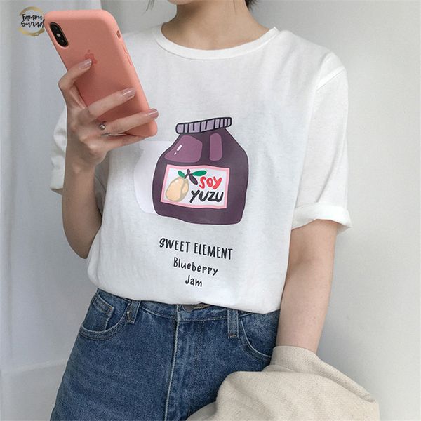 2019 summer kawaii womens t shirt new harajuku print simple japanese snacks cartoon printed cotton t shirt women, White
2019 summer kawaii womens t shirt new harajuku print simple japanese snacks cartoon printed cotton t shirt women, White
