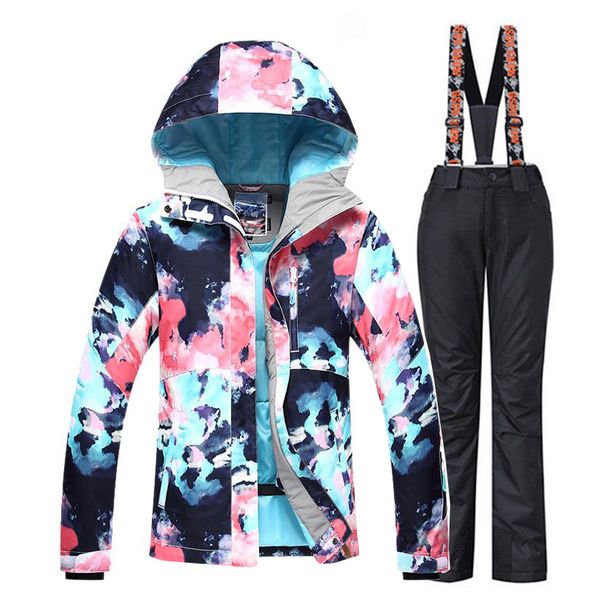 gsou snow jackets and bibs pants winter outdoor sports snowboarding suit sets waterproof windproof -30 warm skiing for women
gsou snow jackets and bibs pants winter outdoor sports snowboarding suit sets waterproof windproof -30 warm skiing for women