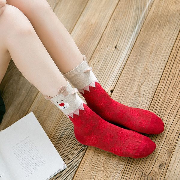 1 pair christmas women cotton socks multi-color women's winter socks snowflake deer comfortable gift girls cute new
1 pair christmas women cotton socks multi-color women's winter socks snowflake deer comfortable gift girls cute new