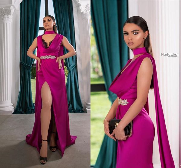 fuchsia aso ebi arabic crystals sheath prom dresses halter high side split dress evening wear party gowns vestidos de fiesta, Black;red
fuchsia aso ebi arabic crystals sheath prom dresses halter high side split dress evening wear party gowns vestidos de fiesta, Black;red