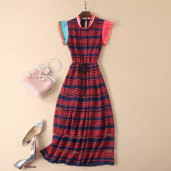 fashion 2019 summer designer runway dress women's cute draped sleeve patchwork sweet colorful lace dress, Black;gray
fashion 2019 summer designer runway dress women's cute draped sleeve patchwork sweet colorful lace dress, Black;gray