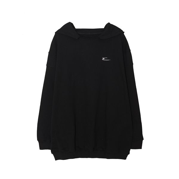 women's hooded sweatshirt letter print neckline torn edge female pullover hoodies, Black
women's hooded sweatshirt letter print neckline torn edge female pullover hoodies, Black