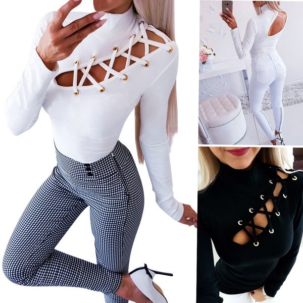 сексуальные женщины выдалбливают slim fit футболка с длинным рукавом осень зима повседневная круглый вырез сплошной цвет дна топы, White
сексуальные женщины выдалбливают slim fit футболка с длинным рукавом осень зима повседневная круглый вырез сплошной цвет дна топы, White
