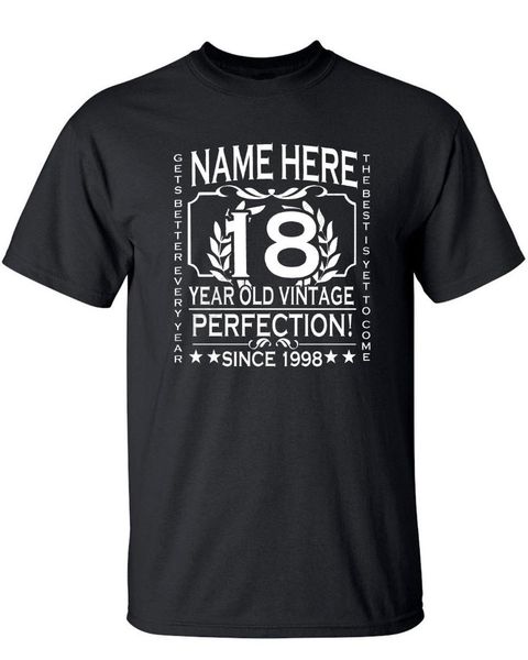 18th birthday t shirt personalised name year age gift 2017 t shirt men round neck clothes, White;black
18th birthday t shirt personalised name year age gift 2017 t shirt men round neck clothes, White;black
