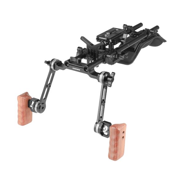 camvate pro shoulder mount rig with manfrotto qr baseplate & adjustable rosette wooden grip & lens support for dslr camera &dv camcorder2408
camvate pro shoulder mount rig with manfrotto qr baseplate & adjustable rosette wooden grip & lens support for dslr camera &dv camcorder2408