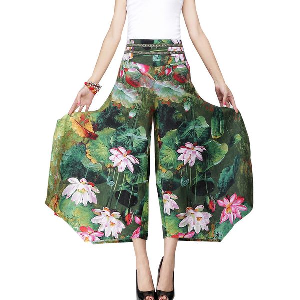 2019 women high waist flower print big wide lag pants women summer casual cotton and linen pants female trousers, Black;white
2019 women high waist flower print big wide lag pants women summer casual cotton and linen pants female trousers, Black;white