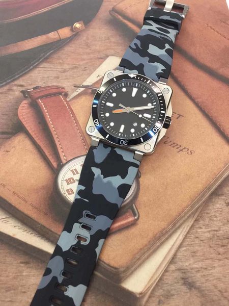 military outdoor br diver mens automatic mechanical limited edition watch aviation 46mm men large watches with camouflage rubber band, Slivery;brown
military outdoor br diver mens automatic mechanical limited edition watch aviation 46mm men large watches with camouflage rubber band, Slivery;brown