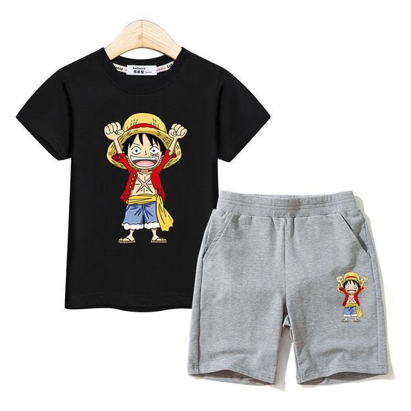 little boy summer outfits luffy tees +cotton shorts 2pc sets kids cartoon costumes one piece king clothes fashion boys suits, White
little boy summer outfits luffy tees +cotton shorts 2pc sets kids cartoon costumes one piece king clothes fashion boys suits, White