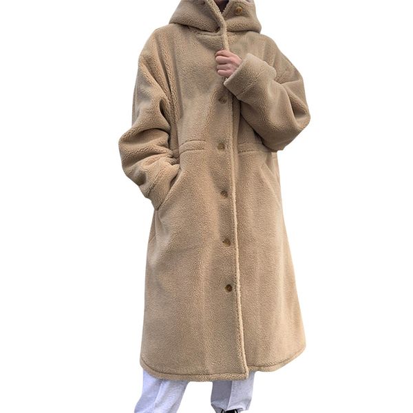 women hooded small grain lambskin warm coat plush loose padded mori girl style windbreaker jacket cute stunning thick coat, Black
women hooded small grain lambskin warm coat plush loose padded mori girl style windbreaker jacket cute stunning thick coat, Black