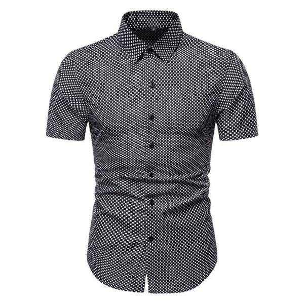 men's casual shirts fashion mens summer 2021 brand european size short sleeve plaid hombre street dress fit male, White;black
men's casual shirts fashion mens summer 2021 brand european size short sleeve plaid hombre street dress fit male, White;black