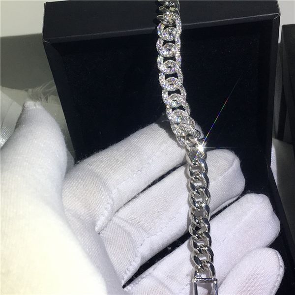 hiphop chain bracelet pave setting cubic zirconia white gold filled statement party anniversary for women men rock jewelry, Black
hiphop chain bracelet pave setting cubic zirconia white gold filled statement party anniversary for women men rock jewelry, Black