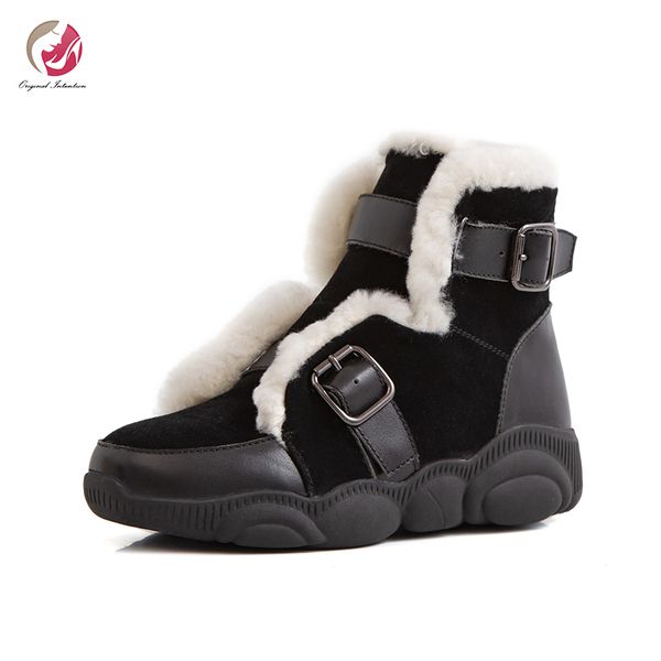 original intention stylish high platform ankle boots woman 2 buckles flats snow boots winter keep warm black high quality
original intention stylish high platform ankle boots woman 2 buckles flats snow boots winter keep warm black high quality