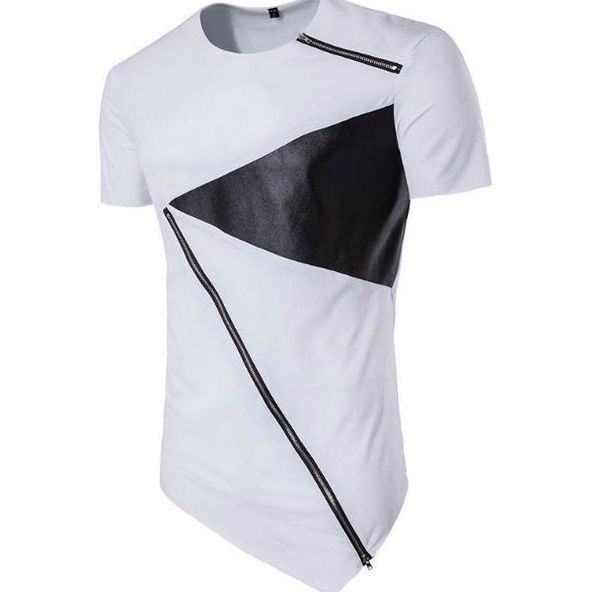 designer stylish contrast stitching mens t shirts spring casual o neck short sleeve fashion male clothing, White;black
designer stylish contrast stitching mens t shirts spring casual o neck short sleeve fashion male clothing, White;black