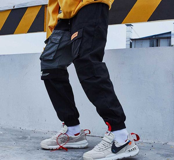 2019 pockets cargo pants men color patchwork casual jogger fashion tactical trousers tide harajuku streetwear, Black
2019 pockets cargo pants men color patchwork casual jogger fashion tactical trousers tide harajuku streetwear, Black