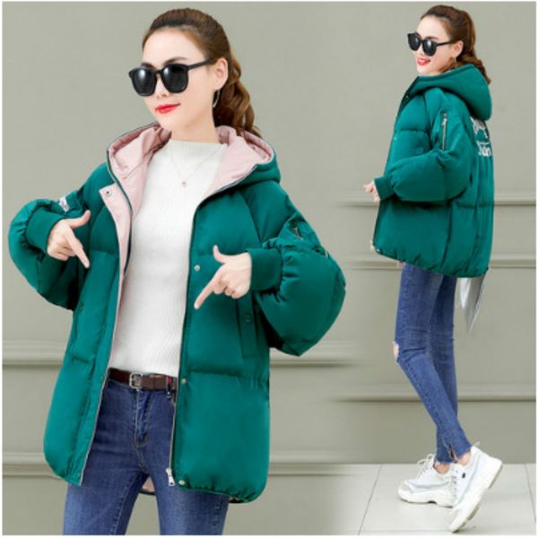 women's winter coat new fashion korean loose thick cotton coat temperament female plus size hooded slim warm clothing, Black
women's winter coat new fashion korean loose thick cotton coat temperament female plus size hooded slim warm clothing, Black