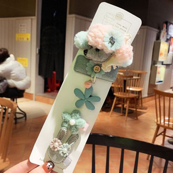 2020 baby hair clip headdress korean children bb clip bangs hair accessories, Slivery;white