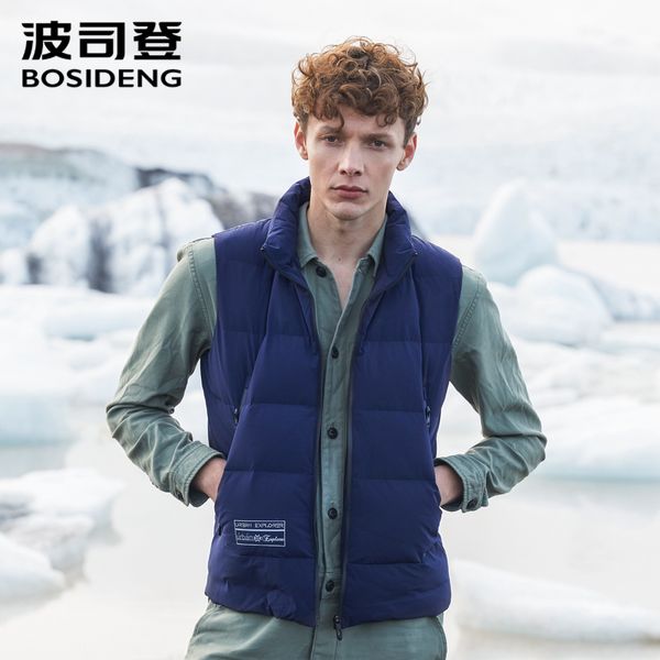 bosideng new winter 90% duck down vest for men down waistcoat zipper pocket sleeveless outwear b80131103, Black
bosideng new winter 90% duck down vest for men down waistcoat zipper pocket sleeveless outwear b80131103, Black
