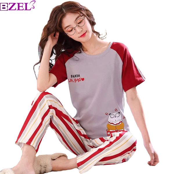 summer and spring pajamas women cotton sleepwear round neck short-sleeve+trousers korean cartoon printed two-piece set homewear, Blue;gray
summer and spring pajamas women cotton sleepwear round neck short-sleeve+trousers korean cartoon printed two-piece set homewear, Blue;gray