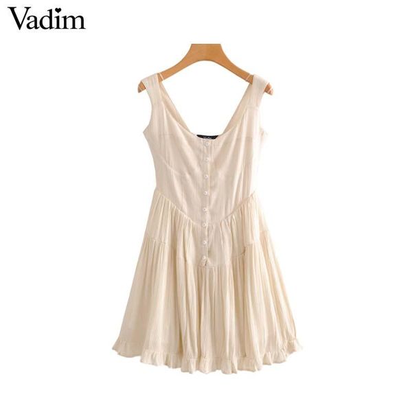 wholesale women sweet ruffles sleeveless pleated dress v neck buttons backless straps casual chic solid dresses vestidos qa856, Black;gray
wholesale women sweet ruffles sleeveless pleated dress v neck buttons backless straps casual chic solid dresses vestidos qa856, Black;gray