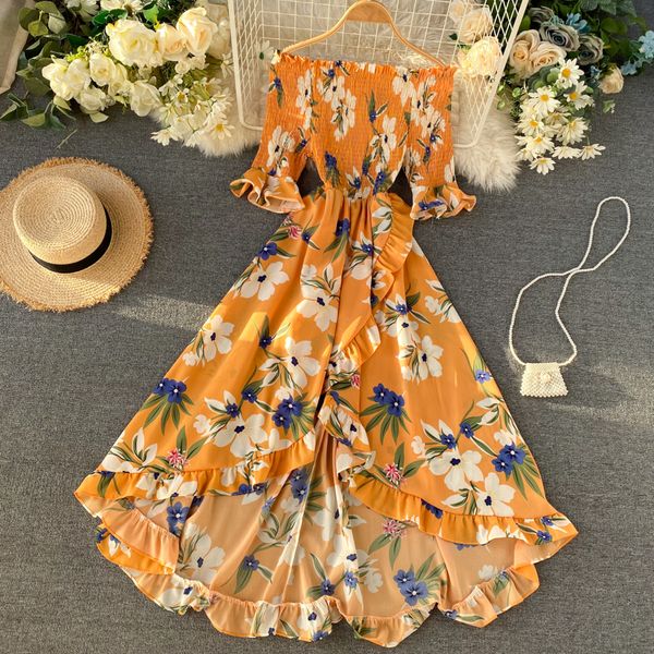 boho vintage ruffles floral print 2020 split off shoulder dress summer maxi long party women irregular beach holiday dress, Black;gray
boho vintage ruffles floral print 2020 split off shoulder dress summer maxi long party women irregular beach holiday dress, Black;gray