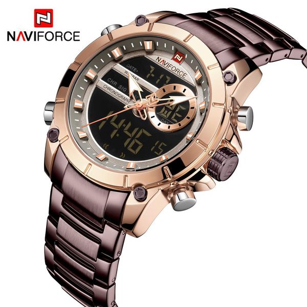 naviforce men watch watches quartz stainless steel strap multi-fuction wristwatch male relogio masculino 2019, Slivery;brown
naviforce men watch watches quartz stainless steel strap multi-fuction wristwatch male relogio masculino 2019, Slivery;brown