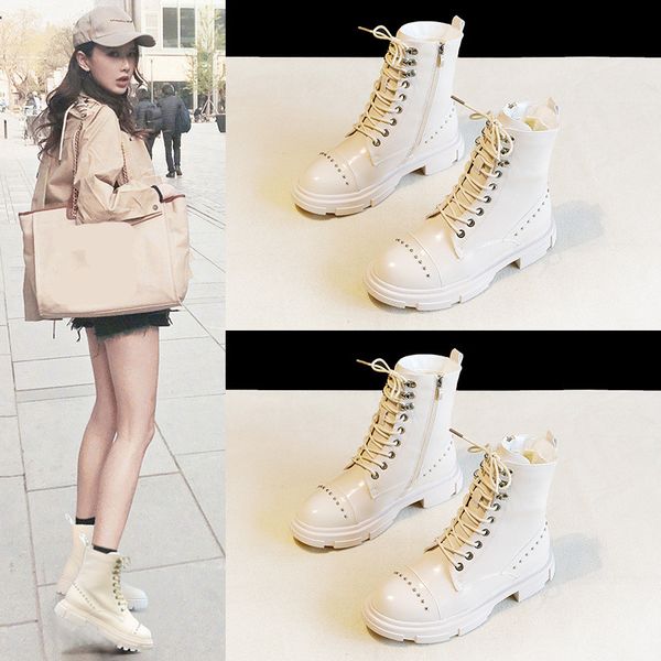 women's rubber boots rock shoes woman round toe winter footwear leather booties luxury designer boots-women zipper rain 2020, Black
women's rubber boots rock shoes woman round toe winter footwear leather booties luxury designer boots-women zipper rain 2020, Black