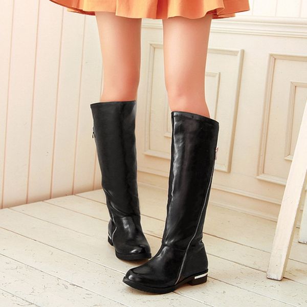 fashion western style motorcycle boots woman shoes cowboy riding boots winter women knee high long chanclas de mujer, Black
fashion western style motorcycle boots woman shoes cowboy riding boots winter women knee high long chanclas de mujer, Black