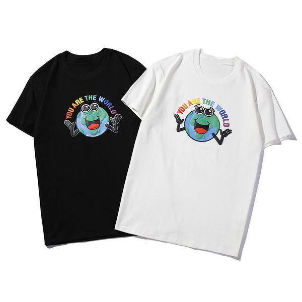 20ss mens t shirt fashion print men women cotton short sleeve mens casual sport t-shirts size s-2xl, White;black 
20ss mens t shirt fashion print men women cotton short sleeve mens casual sport t-shirts size s-2xl, White;black