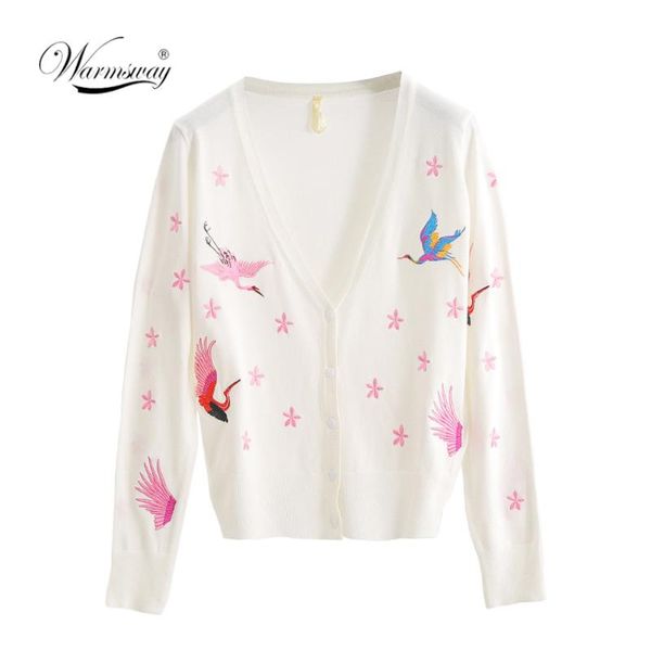 autumn spring women sweater embroidery pattern all-match jacket coats long sleeve short knitting cardigans b-179, White
autumn spring women sweater embroidery pattern all-match jacket coats long sleeve short knitting cardigans b-179, White
