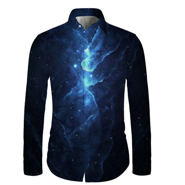 men's casual shirts long sleeve starry sky quality 3d printing summer wear, White;black
men's casual shirts long sleeve starry sky quality 3d printing summer wear, White;black