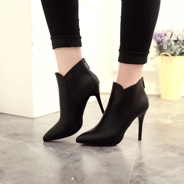 pointy boot rock shoes woman lady boots ankle booties women zipper winter footwear boots-women pointe ladies high heel low, Black
pointy boot rock shoes woman lady boots ankle booties women zipper winter footwear boots-women pointe ladies high heel low, Black