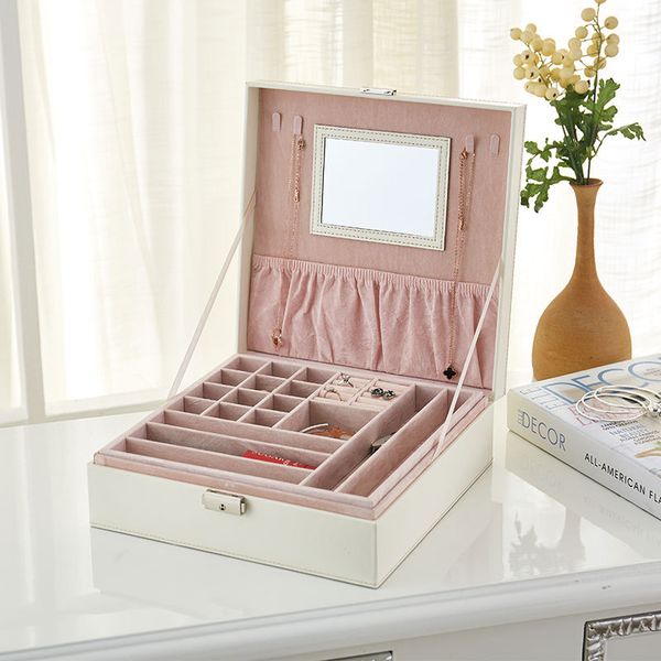 mirror flannel jewelry box double layer jewelry storage box crocodile leather custom
mirror flannel jewelry box double layer jewelry storage box crocodile leather custom