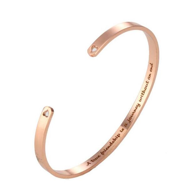 fashion stainless steel friendship cuff bangle engraved friend for women jewelry gift - a true friendship is a journey without an end, White
fashion stainless steel friendship cuff bangle engraved friend for women jewelry gift - a true friendship is a journey without an end, White