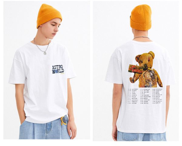 astroworld tour bear hip hop tour bear short sleeve tshirt ins men and women tees travis scott, White;black
astroworld tour bear hip hop tour bear short sleeve tshirt ins men and women tees travis scott, White;black