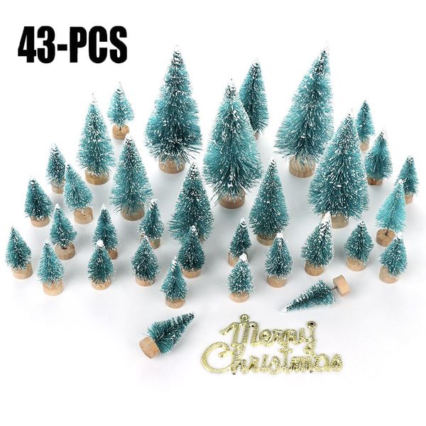 43pcs/set christmas tree artificial sisal pine tree with wood base diy crafts home table decoration christmas ornaments
43pcs/set christmas tree artificial sisal pine tree with wood base diy crafts home table decoration christmas ornaments