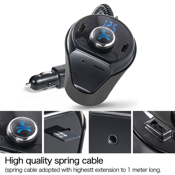 hands car kit fm transmitter mp3 player bluetooth dual usb charger led display micro sd tf u disk aux music playing
hands car kit fm transmitter mp3 player bluetooth dual usb charger led display micro sd tf u disk aux music playing