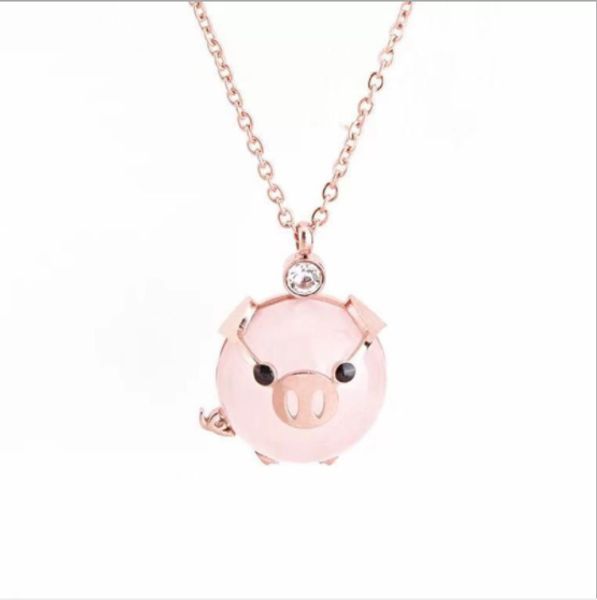 2019 fashion cute pink crystal pig pendant necklace opal stone zodiac animal necklace jewelry woman new year gift wholesale
2019 fashion cute pink crystal pig pendant necklace opal stone zodiac animal necklace jewelry woman new year gift wholesale
