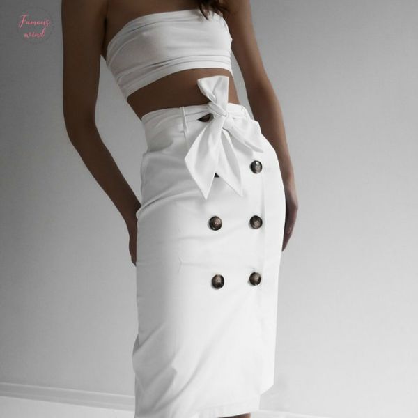summer autumn skirts womens 2019 midi knee length korean elegant button high waist skirt female tie belt office skirt, Black
summer autumn skirts womens 2019 midi knee length korean elegant button high waist skirt female tie belt office skirt, Black