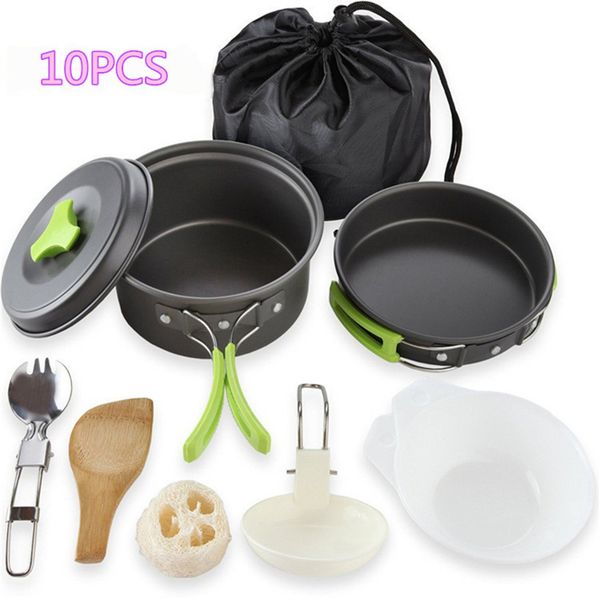 portable camping tableware cooking set outdoor cookware equipment 10pcs utensils for hiking picnic set campismo accessories
portable camping tableware cooking set outdoor cookware equipment 10pcs utensils for hiking picnic set campismo accessories