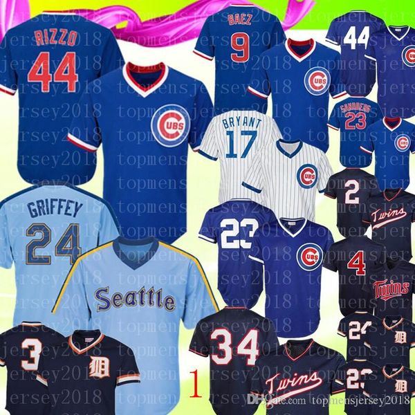 Retro Chicago 9 Cubs Javier Baez 44 Anthony Rizzo Kris Bryant Jersey Seattle 24 Mariners Ken Griffey Jr. 34 Kirby Puckett Trammell Jerseys
Retro Chicago 9 Cubs Javier Baez 44 Anthony Rizzo Kris Bryant Jersey Seattle 24 Mariners Ken Griffey Jr. 34 Kirby Puckett Trammell Jerseys