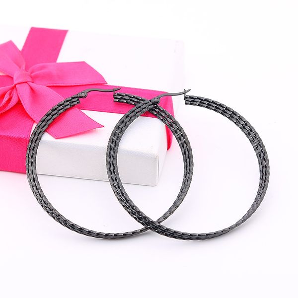 hoops earring for women stainless steel big black earring piercing rose gold fashion jewelry gifts for woman accessories, Golden;silver
hoops earring for women stainless steel big black earring piercing rose gold fashion jewelry gifts for woman accessories, Golden;silver