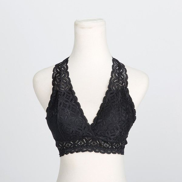 deep v halter lace bra women's black white lace bralette crop lingerie backless brassiere plus size women bras push up, Red;black
deep v halter lace bra women's black white lace bralette crop lingerie backless brassiere plus size women bras push up, Red;black